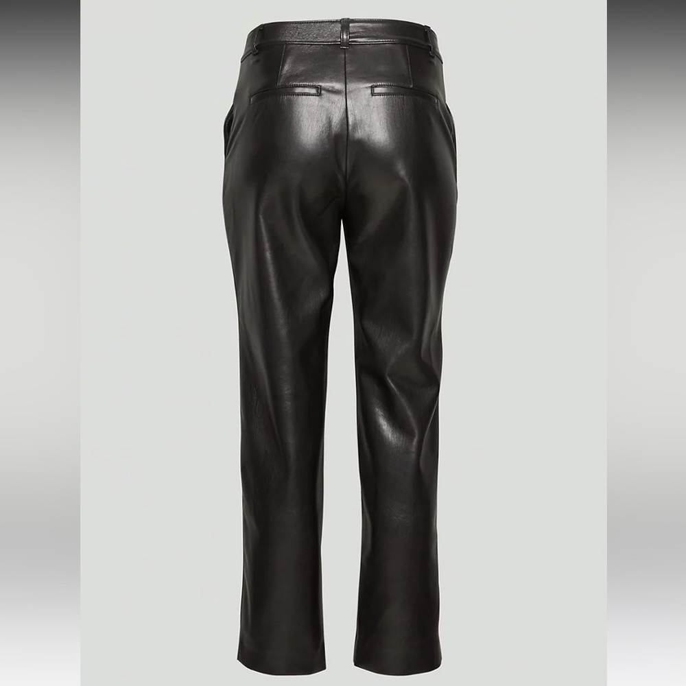Aritzia Babaton Command Cropped Black Leather Pant - image 4